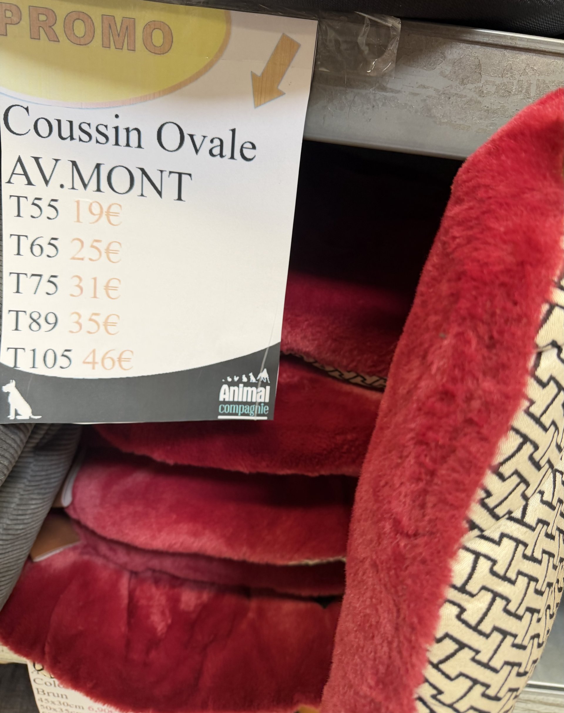 coussin oval av mont